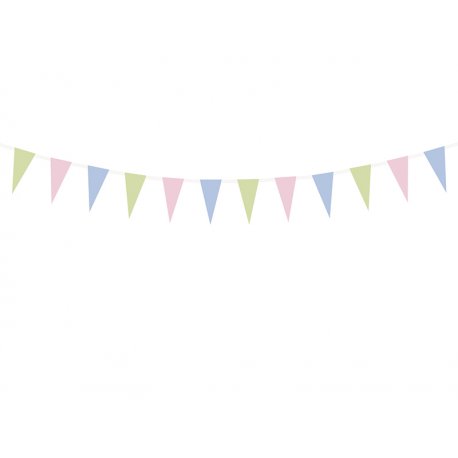 Girlanda Pastelowe Flagietki, 13 x 135 cm - PartyDeco