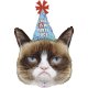 Balon urodzinowy "Grumpy Cat" - Party Face - 91 cm