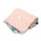 Kocyk Velvet Cotton, Boho Palms, Powder Pink, La Millou