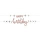 Girlanda "Happy Birthday" - Creme Rose - 1,5 m x 14 cm