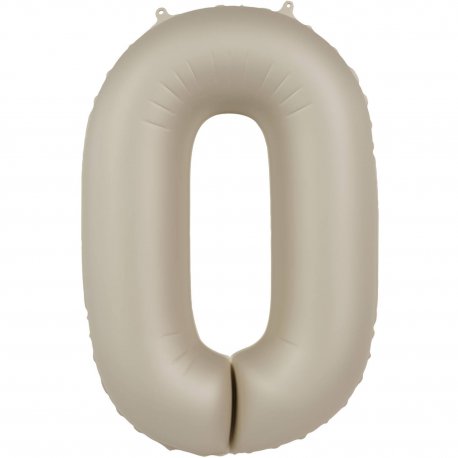 Balon Cyfra 0 - Creamy Latte - Ultra Matt - 86 cm