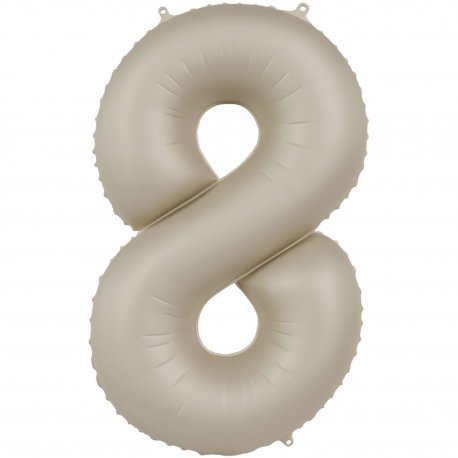 Balon Cyfra 8 - Creamy Latte - Ultra Matt - 86 cm