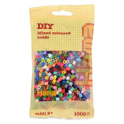 Hama 207-68 - różne kolory mix - 1000 koralików midi