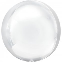Balon dekoracyjny Orbz (Kula) - Biały