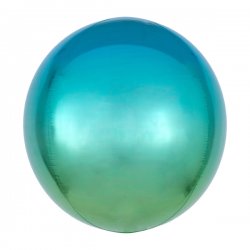 Balon Orbz Kula Dekoracyjna - "Blue & Green" 38 x 40 cm