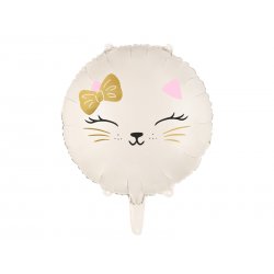 Okrągły balon foliowy "Kotek" - 45 cm