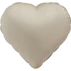 Balon serce - Creamy Latte - Ultra Matt - 48 cm