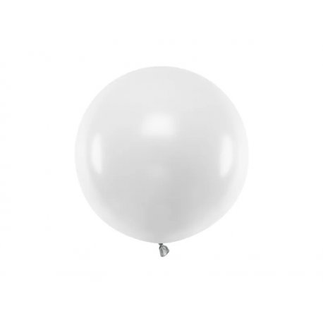 Balon kula - Pastel White - 24 cale