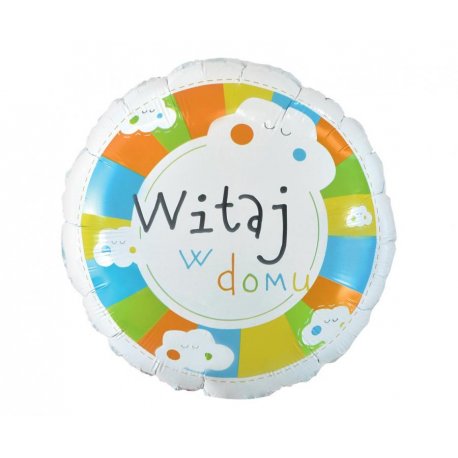 Balon na narodziny dziecka - Witaj w domu - 45 cm